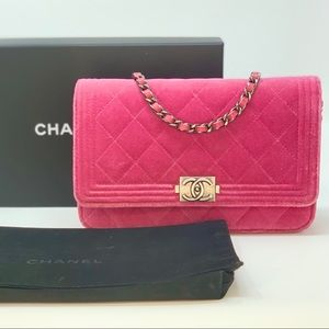 Authentic Chanel Boy Wallet on a Chain